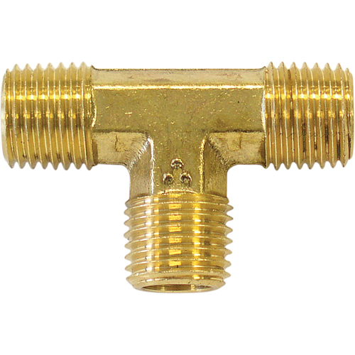 Male Pipe Tee, Brass, 1/2" Cantin et fils