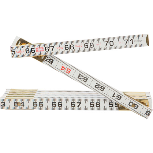 Red End&reg; Two Way&reg; Rule, 6' L, Wood, 1/16" Graduations Cantin et fils