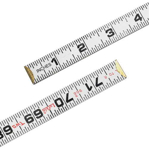 Red End&reg; Two Way&reg; Rule, 6' L, Wood, 1/16" Graduations Cantin et fils