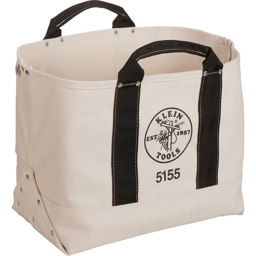 Heavy-Duty 17" Tool Bag, Canvas, 1 Pockets, Beige/Black Cantin et fils