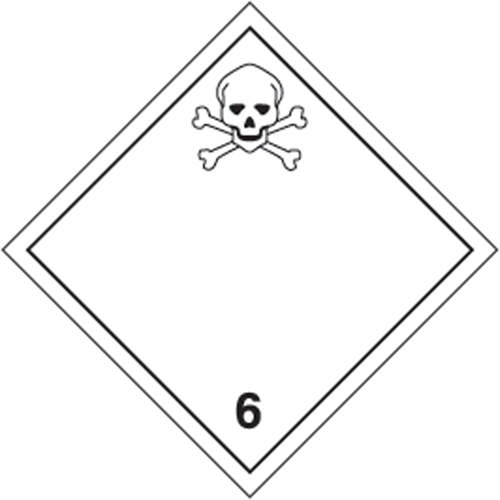 &eacute;tiquettes d'exp&eacute;dition TMD, Classe 6,1, Substances toxiques, Vinyle Cantin et fils