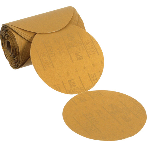 Disque abrasif dor&eacute; en rouleau Stikit, 6" dia., Grain P120, Oxyde d'aluminium Cantin et fils