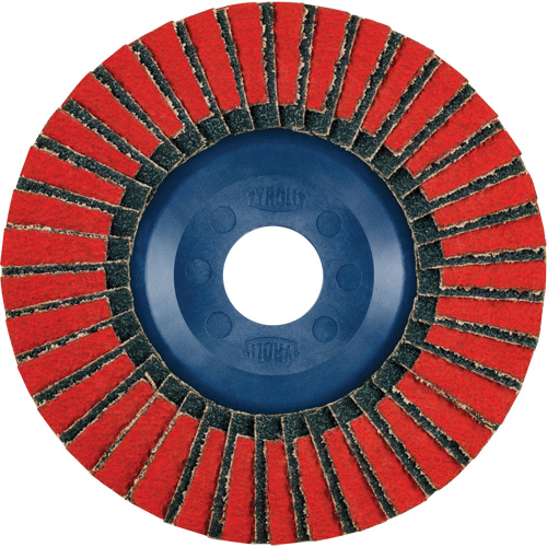 Disque &agrave; lamelles Twin Flap, 5" x 7/8", Type 27, Grain 40, C&eacute;ramique/Alumine de zirconium Cantin et fils