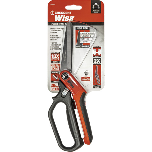 Heavy-Duty Tradesman Shears, 11", Single Ring Handle Cantin et fils