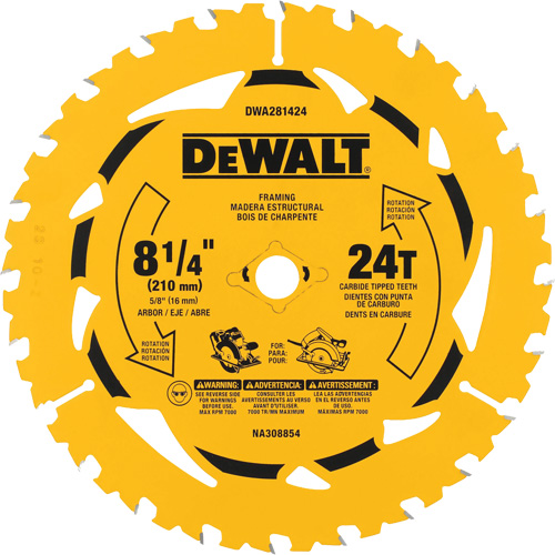Ripping Circular Saw Blade, 8-1/4", 40 Teeth, Wood Use Cantin et fils