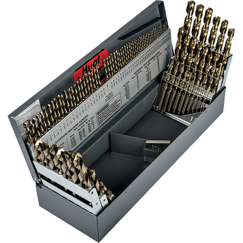 Heavy-Duty Jobber Length Combination Drill Bit Set, 115 Pieces, High Speed Cobalt Cantin et fils