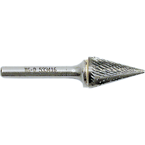 M4-D JET-KUT&reg; Cone Shape Burr, 3/8" Dia., 1/4" Shank, 5/8" Depth of Cut Cantin et fils