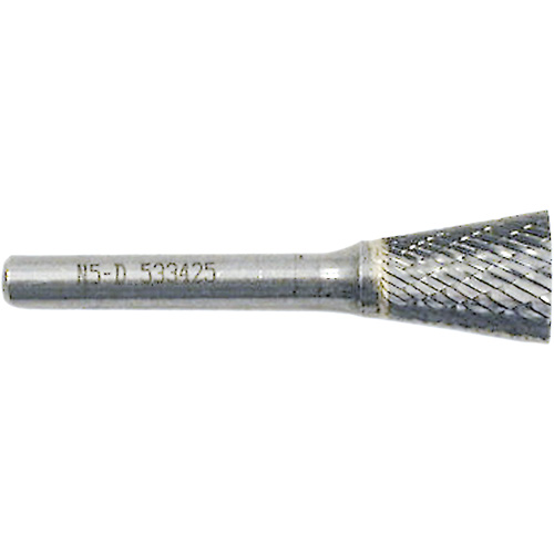 Inverted Cone Shape Burr, 3/8" Dia., 1/4" Shank, 3/8" Depth of Cut Cantin et fils