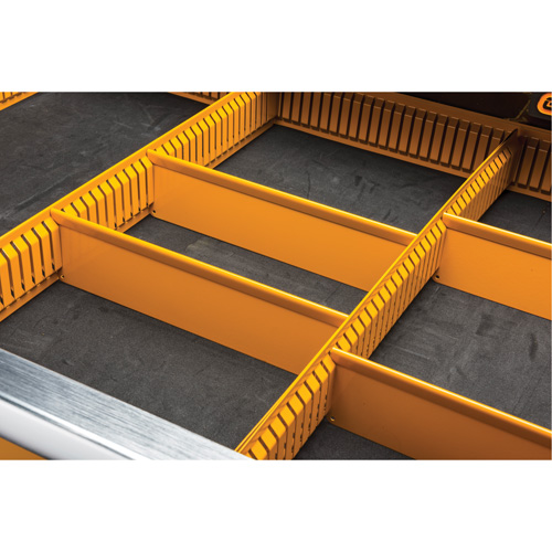 Chariot &agrave; outils &eacute;lectrique, 11 tiroirs, 42-1/2" la x 24-7/16" p x 41" h, Noir/Orange Cantin et fils