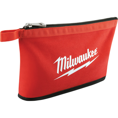 Coloured Zippered Pouches - Set of 3, Canvas, 3 Pockets, Black/Red Cantin et fils