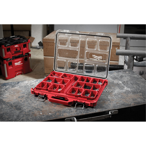 Packout Low-Profile Organizer, 19-3/4" x 16-2/5" x 2-1/2", Black/Red Cantin et fils