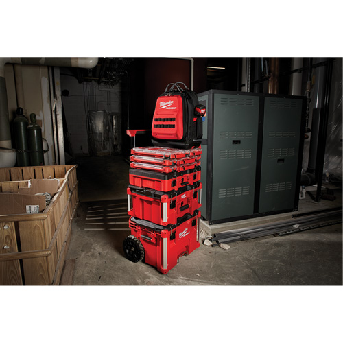 Packout Backpack, 15-3/4" L x 11-4/5" W, Black/Red, Ballistic Cantin et fils