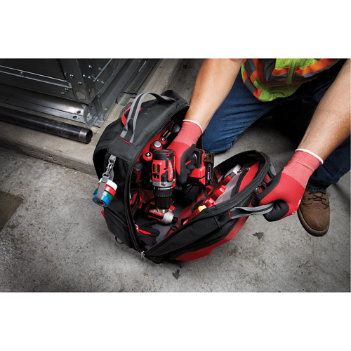 Packout Backpack, 15-3/4" L x 11-4/5" W, Black/Red, Ballistic Cantin et fils