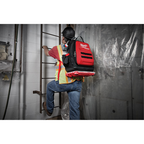 Packout Backpack, 15-3/4" L x 11-4/5" W, Black/Red, Ballistic Cantin et fils