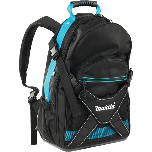 Jobsite Backpack, 9-1/2" L x 15" W, Black/Blue, Polyester Cantin et fils