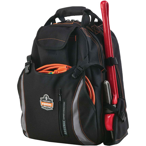 Arsenal&reg; 5843 Tool Backpack, 13-1/2" L x 8-1/2" W, Black, Polyester Cantin et fils