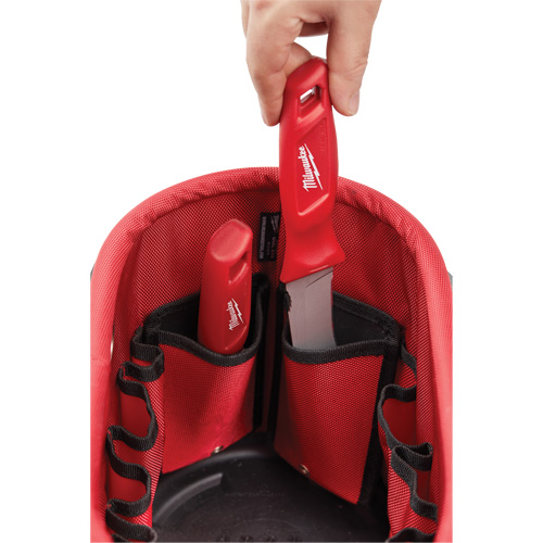 Sac ovale a&eacute;rien utilitaire, Nylon balistique, 14 pochettes, Noir/Rouge Cantin et fils