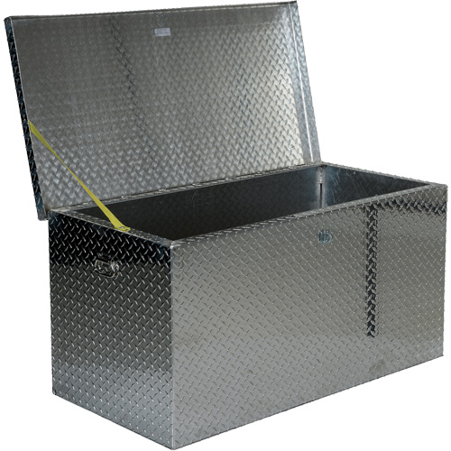 Aluminum Treadplate Portable Tool Box, 25-1/16" D x 49-1/4" W x 24" H, Silver Cantin et fils