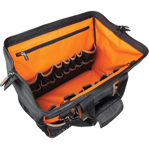 Sac &agrave; outils avec grande ouverture Tradesman Pro, Nylon balistique, 42 pochettes, Noir Cantin et fils
