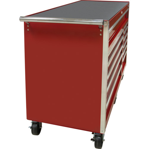 Chariot &agrave; outils industriel, 12 tiroirs, 56" la x 24-1/2" p x 38-1/8" h, Rouge Cantin et fils