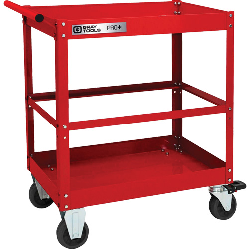 Chariot utilitaire robuste s&eacute;rie PRO+, 2 tiers, 30-1/5" x 38-1/3" x 19-1/2" Cantin et fils