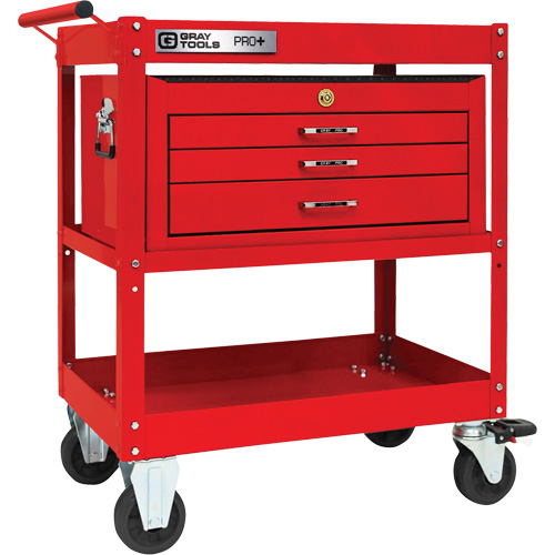 PRO+ Series Heavy-Duty Utility Cart with Intermediate Chest, 2 Tiers, 30-1/5" x 38-1/3" x 19-1/2" Cantin et fils