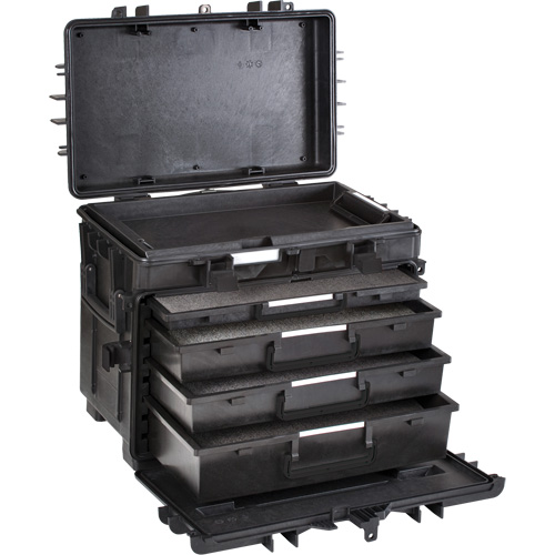 Mobile Tool Chest With Drawers, 4 Drawers, 22-4/5" W x 15" D x 18" H, Black Cantin et fils