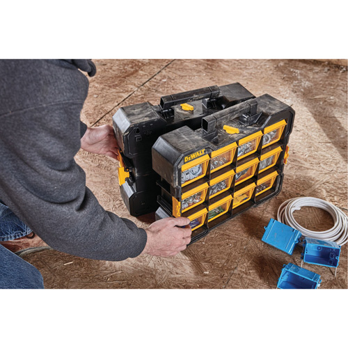 Organisateur Flip-Bin, 3-7/8" la x 17-3/4" p x 13-7/8" h, Noir/Jaune Cantin et fils