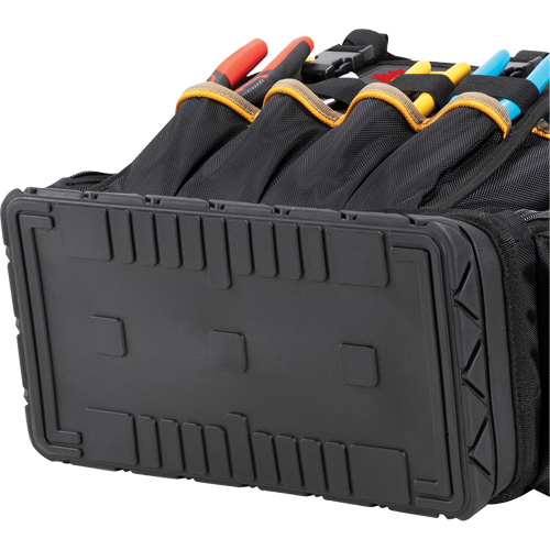 Molded Base Tool Backpack, 18" L x 13" W, Black/Blue, Ballistic/Polyester Cantin et fils