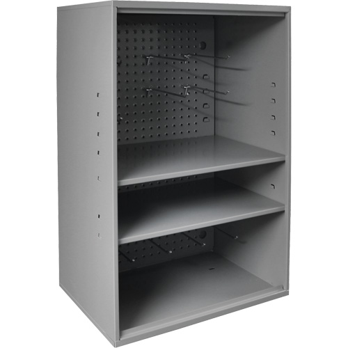 Armoire d'entreposage de produits abrasifs avec panneau perfor&eacute;, Acier, 19-7/8" x 14-1/4" x 32-3/4", Gris Cantin et fils
