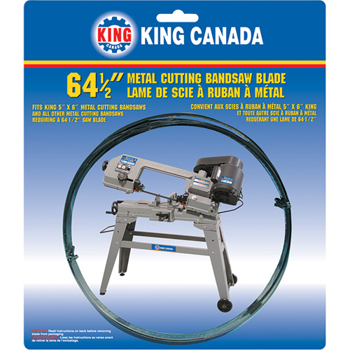 General Purpose Band Saw Blade, Bi-Metal, 64-1/2" L x 1/2" W x 0.025" Thick, 10 TPI Cantin et fils