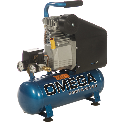 Compresseurs portatifs s&eacute;rie pour entrepreneurs - Lubrification &agrave; l'huile, entraînement direct, &eacute;lectrique, 2,6 gal. (3,2 gal. US), 125 PSI, 115/1 V Cantin et fils