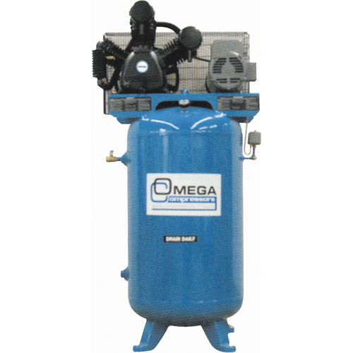 Compresseurs d'air s&eacute;rie industrielle - Compresseurs verticaux - Deux &eacute;tages, 66,6 gal. (80 gal. US) Cantin et fils