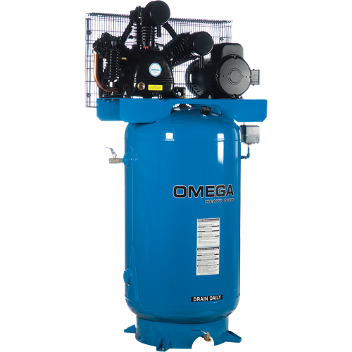 Industrial Series Air Compressors - Horizontal Compressor - Two Stages, 66.6 Gal. (80 US Gal) Cantin et fils