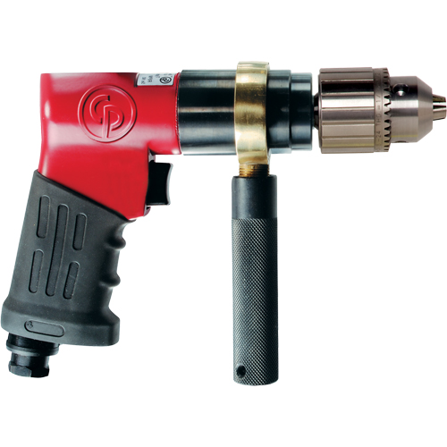 Perceuses r&eacute;versibles, 24 pi³/min, 1/4" NPTF, 90 dBA, 13" mandrin, Avec cl&eacute; Cantin et fils