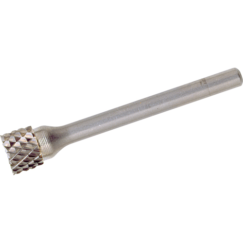CLEVELAND Solid Carbide Burrs - Cylinder Shape with End Cut, SB-1, 1/4" Dia., 1/4" Shank, 5/8" Depth of Cut Cantin et fils