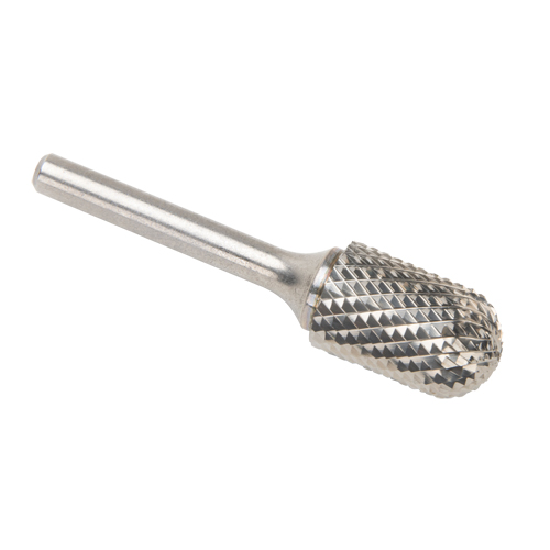 CLEVELAND Solid Carbide Burrs - Cylinder Shape with Ball Nose, SC-6, 3/5" Dia., 25.4 mm Depth of Cut Cantin et fils