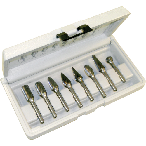 CLEVELAND Right Hand Spiral Burr Sets, 8 Pieces Cantin et fils