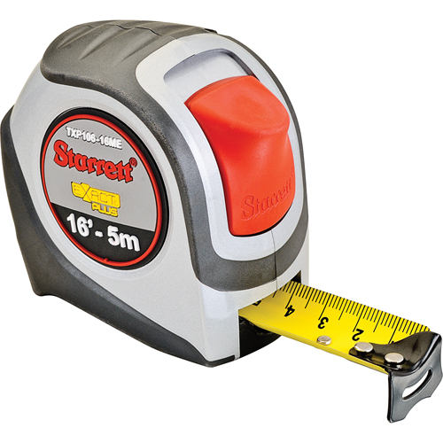High Visibility Orange Tape Measure, 1" x 16'/5 m, 1/16" Graduations Cantin et fils