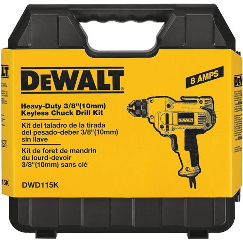 Perceuse &agrave; poign&eacute;e centrale VSR, Mandrin 3/8", 8 A, 120 V, 0-2500 Tr/min, Mandrin Sans cl&eacute; Cantin et fils
