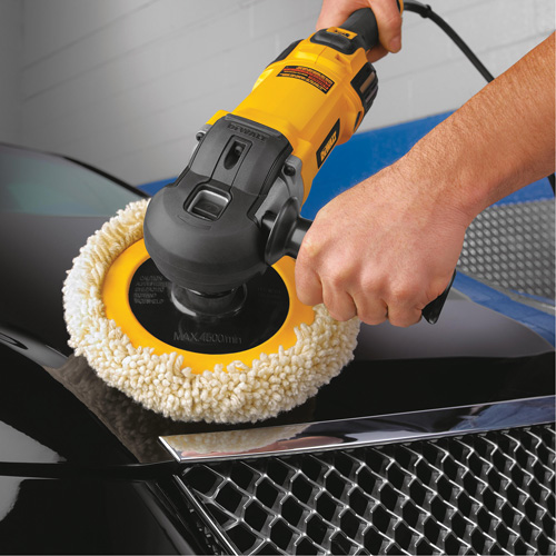 Variable Speed Polisher with Soft Start, 9"/7" Pad, 120 V, 12 A, 0-3500 RPM Cantin et fils