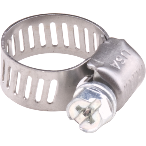 Hose Clamps - Stainless Steel Band & Zinc Plated Screw, Min Dia. 1/2", Max Dia. 7/8" Cantin et fils