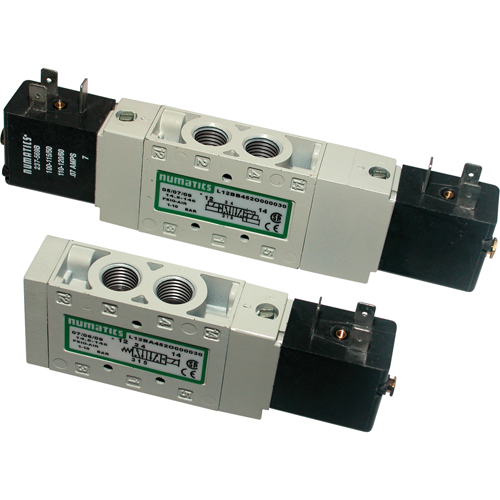 Pilot 5-Way 2-Position 4-Way Solenoid Valves, 1/8" Pipe, 150 PSI Cantin et fils