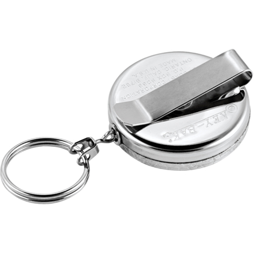 The Original Key Reel, Chrome, 24" Cable, Belt Clip Attachment Cantin et fils