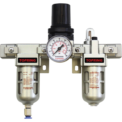 Filtreur/r&eacute;gulateur & lubrificateur modulaire Airflo (manom&egrave;tre compris), 1" NPTF Cantin et fils