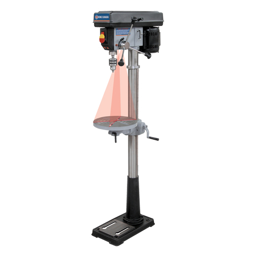 Floor Drill Presses With Laser, 13", 5/8" Chuck, 3600 RPM Cantin et fils