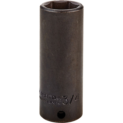 Socket, Impact, 3/4", 3/8" Drive, 6 Points, Deep Cantin et fils