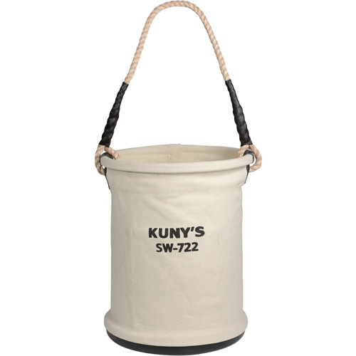 Heavy-Duty Buckets, 11" L x 11" W x 16" H, Canvas, Beige Cantin et fils
