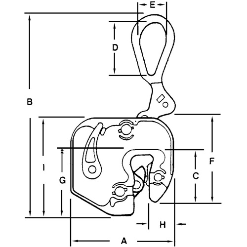 GXL Plate Clamp, 1000 lbs. (0.5 tons), 1/16" - 5/8" Jaw Opening Cantin et fils