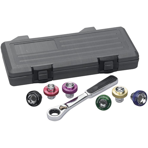 6 Point Magnetic Oil Drain Plug Metric Socket Set, 7 Pieces, 3/8" Drive Size Cantin et fils